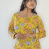 Pitambara - round v neck cotton kurti