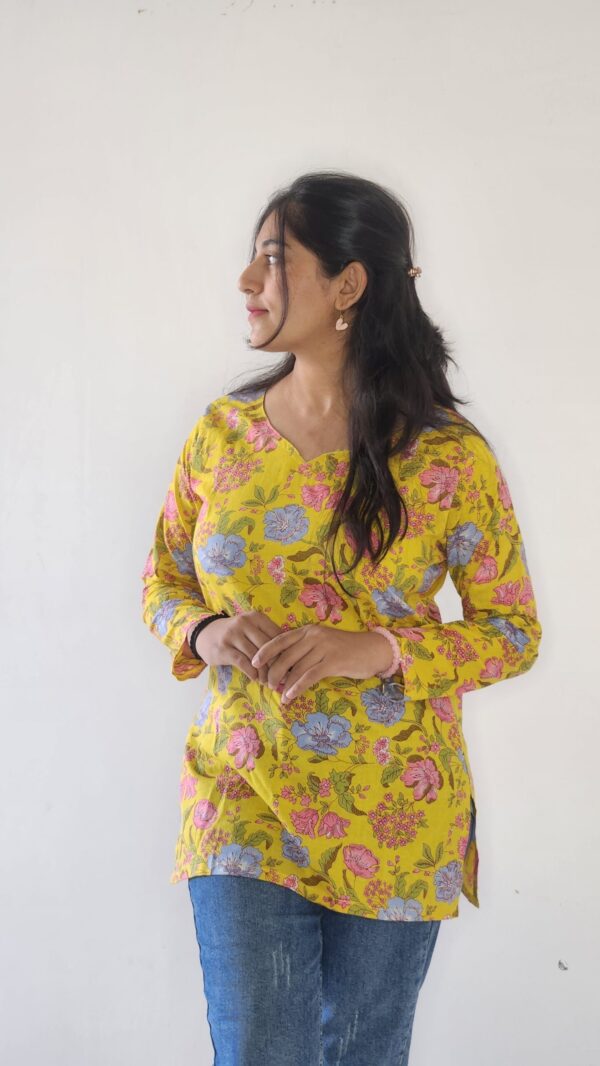 Pitambara - round v neck cotton kurti